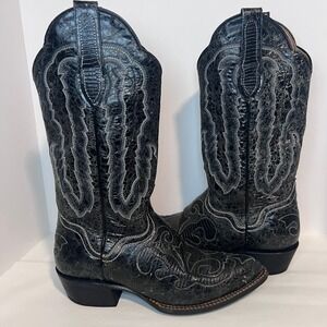 J.B. Dillon JBM2000 Mens 6.5D Womens 8 Genuine Goat Leather Boot‎ Stitch Detail